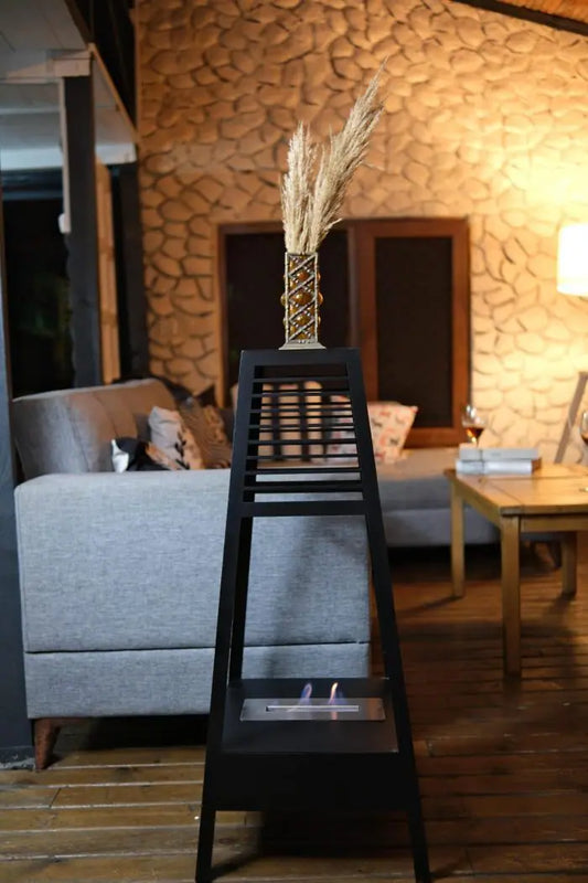 Ayaklı Bahçe Teras Şöminesi Bacasız Bioethanol Şömine