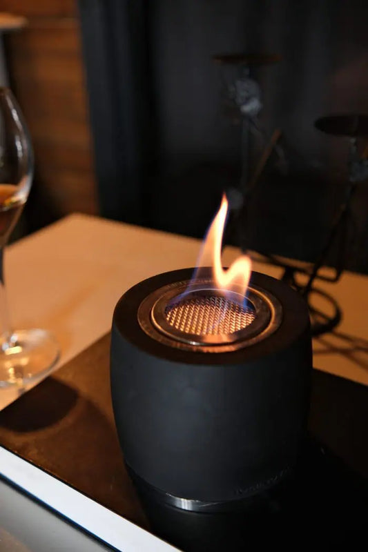 Modern Beton Bioethanol Mini Masaüstü Şömine Siyah