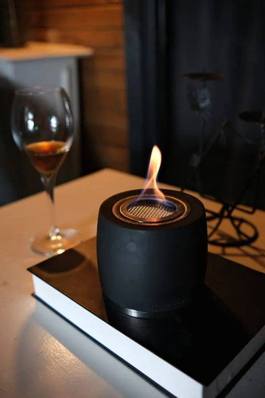 Modern Beton Bioethanol Mini Masaüstü Şömine Siyah