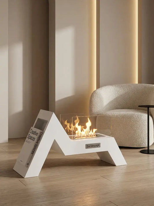 AngelFire Taşınabilir Şömine (Beyaz)