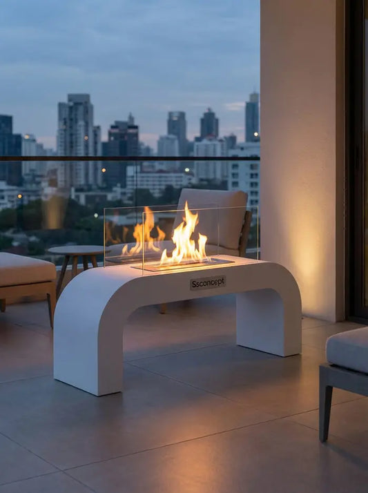 ArcFlame Taşınabilir Şömine (Beyaz)