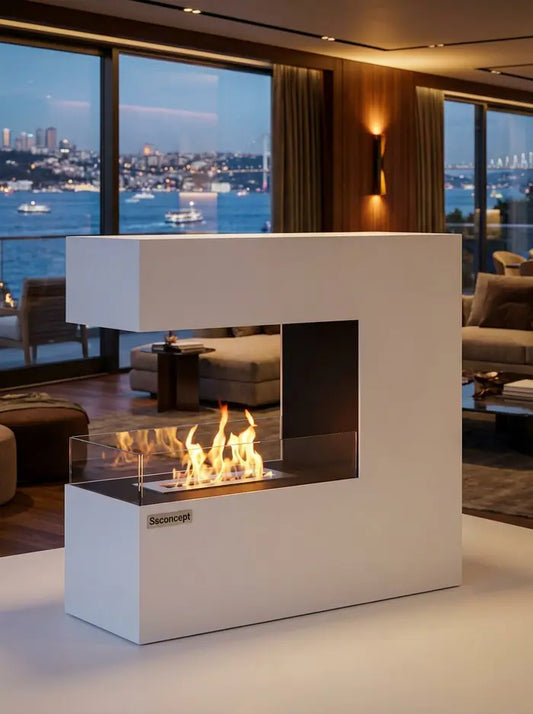 CeraFlame Taşınabilir Şömine (Beyaz)