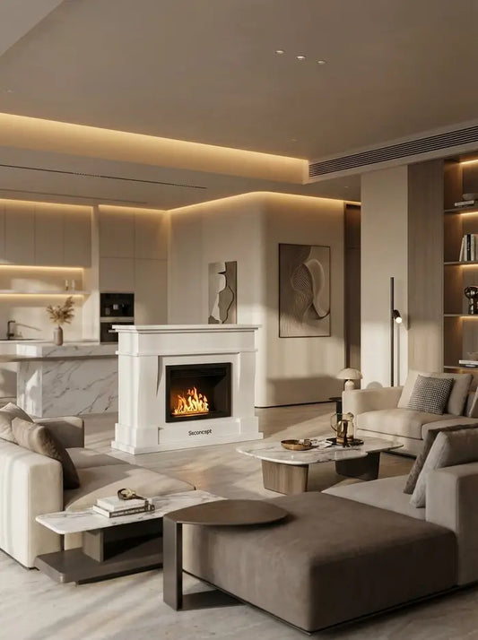 ComfortFire Taşınabilir Şömine (Beyaz)