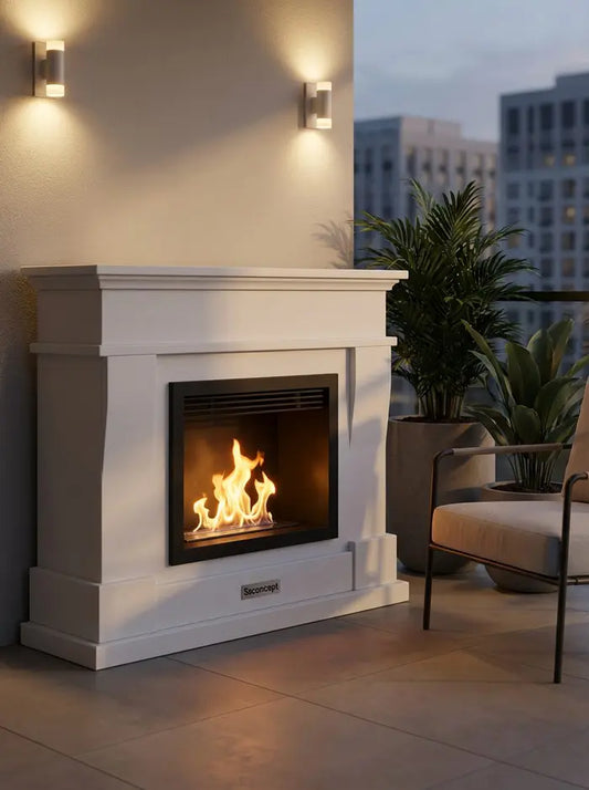 ComfortFire Taşınabilir Şömine (Beyaz)