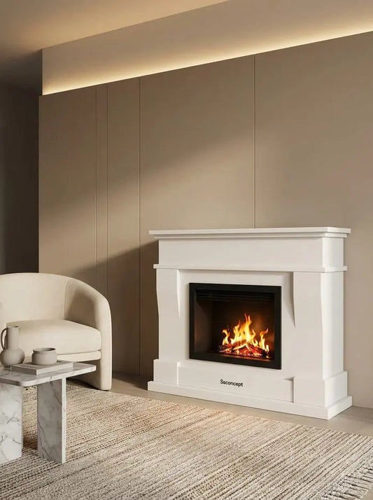 ComfortFire Taşınabilir Şömine (Beyaz)