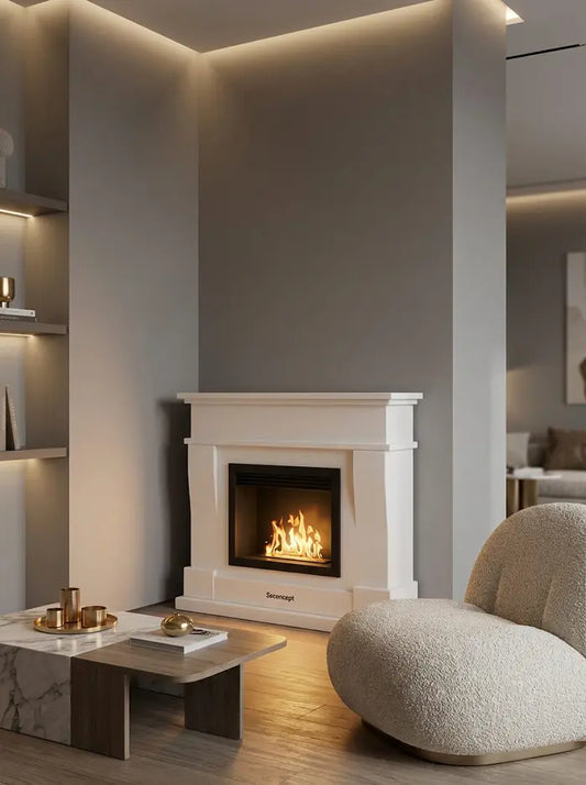 ComfortFire Taşınabilir Şömine (Beyaz)