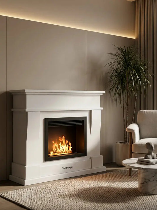 ComfortFire Taşınabilir Şömine (Beyaz)