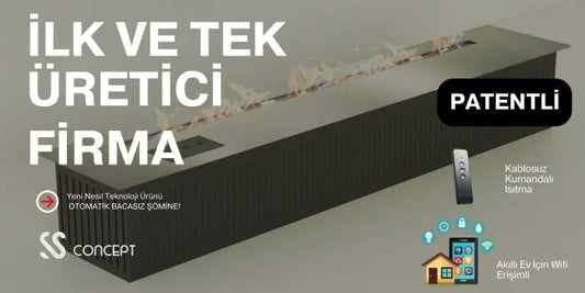 Uzaktan Kontrollü 200 Cm Bioethanol Burner Şömine