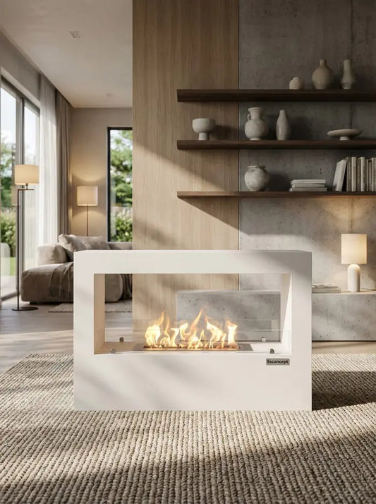 VistaFire Taşınabilir Şömine (Beyaz)