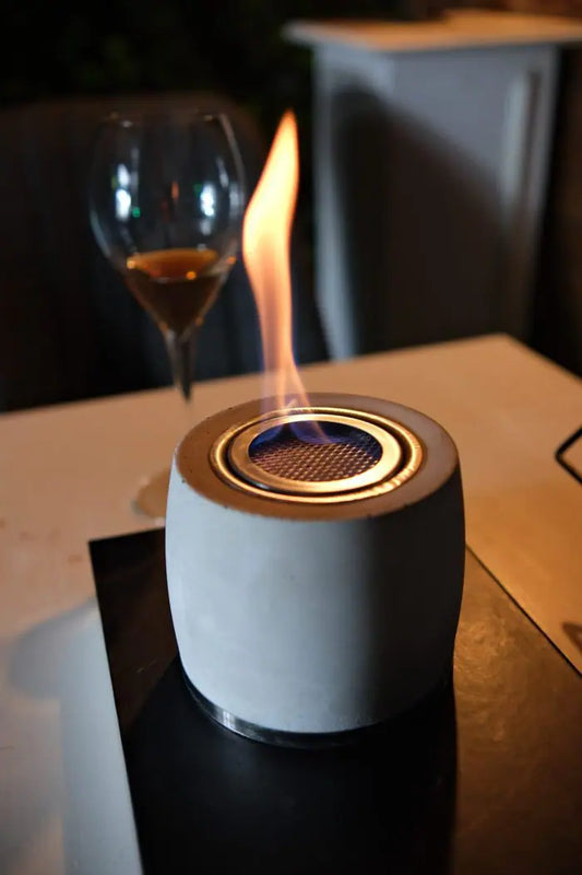 Modern Beton Bioethanol Mini Masaüstü Şömine Gri