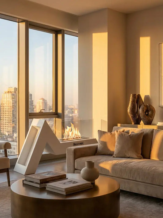 AngelFire Taşınabilir Şömine (Beyaz)