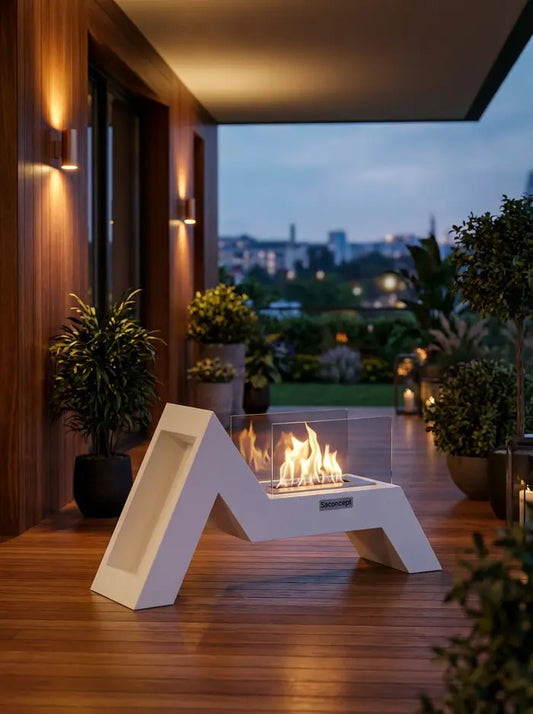 AngelFire Taşınabilir Şömine (Beyaz)