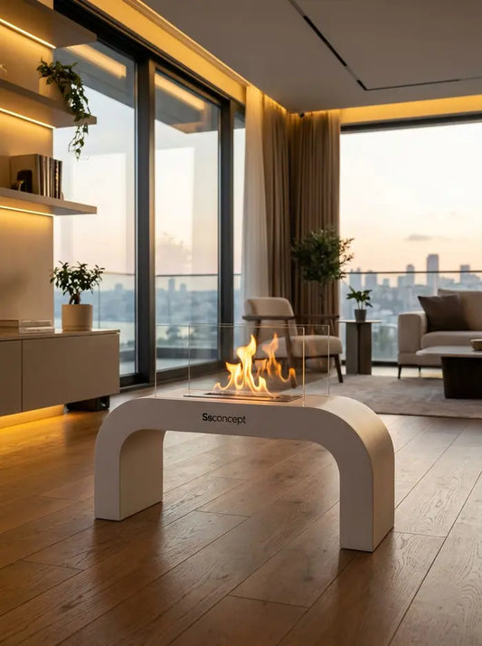 ArcFlame Taşınabilir Şömine (Beyaz)