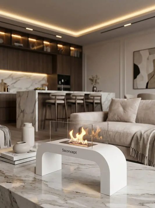 ArcFlame Taşınabilir Şömine (Beyaz)