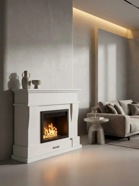 ComfortFire Taşınabilir Şömine (Beyaz)