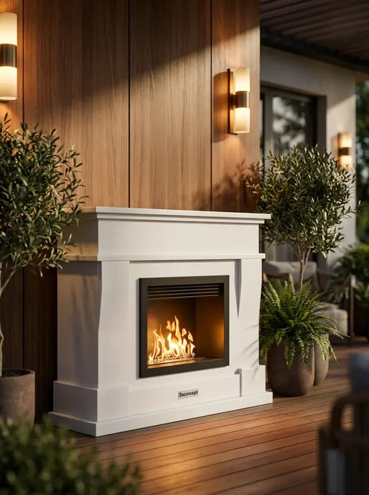 ComfortFire Taşınabilir Şömine (Beyaz)