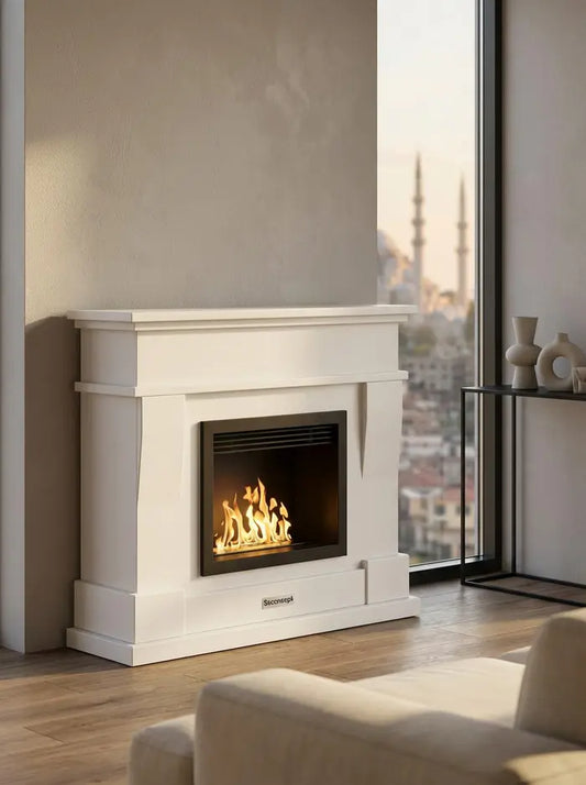 ComfortFire Taşınabilir Şömine (Beyaz)