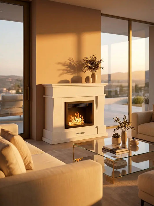 ComfortFire Taşınabilir Şömine (Beyaz)