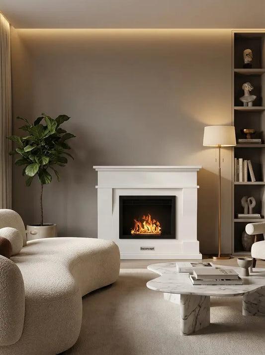 ComfortFire Taşınabilir Şömine (Beyaz)