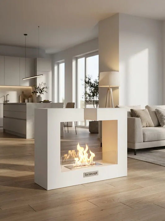 FrameFire Taşınabilir Şömine (Beyaz)