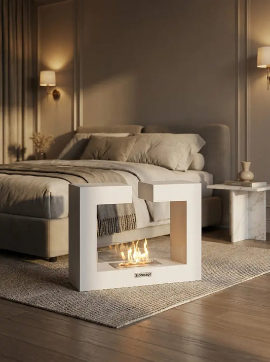 FrameFire Taşınabilir Şömine (Beyaz)