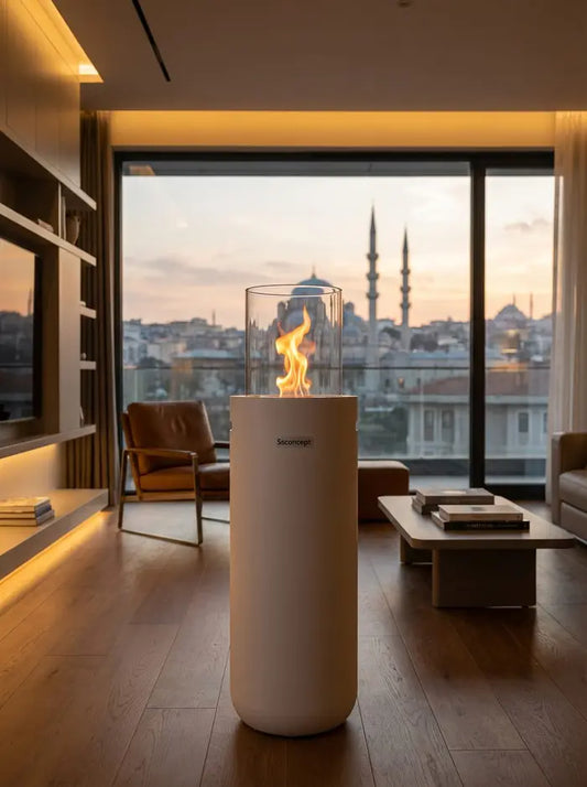 Torch A2 Taşınabilir Şömine (Beyaz)