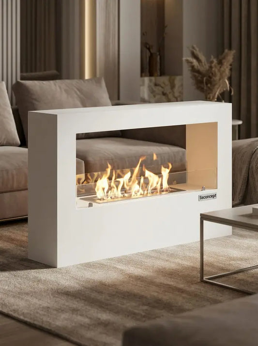 VistaFire Taşınabilir Şömine (Beyaz)