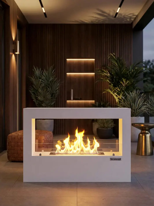 VistaFire Taşınabilir Şömine (Beyaz)