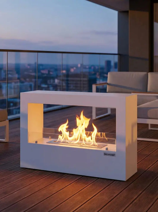 VistaFire Taşınabilir Şömine (Beyaz)