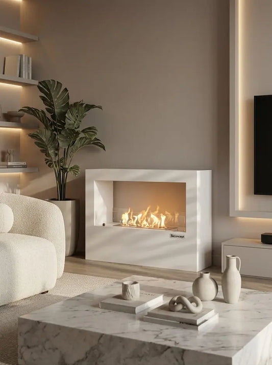 VistaFire Taşınabilir Şömine (Beyaz)